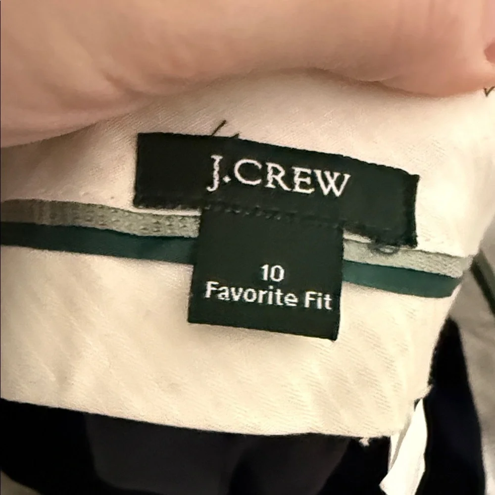 J. Crew Navy Blue 100% Wool Favorite Fit Bootcut Pleated Dress Pants Size 10 - Picture 3 of 5